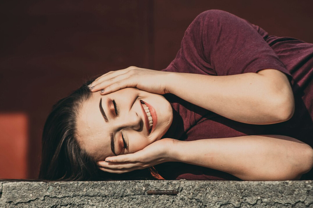 Smiling woman ready to help