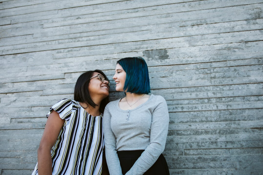 Two women having a supportive conversation